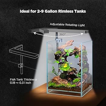 ONF Flat Nano Aquarium Light White LED for Planted or